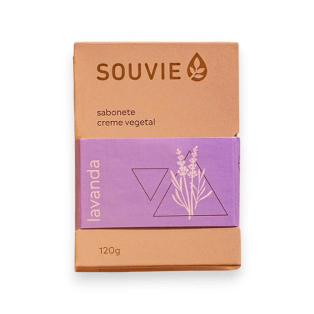 Sabonete Creme Vegetal Lavanda Souvie 120g
