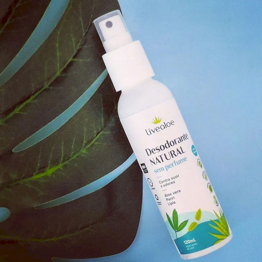 Desodorante Natural Sem Perfume Livealoe 120ml