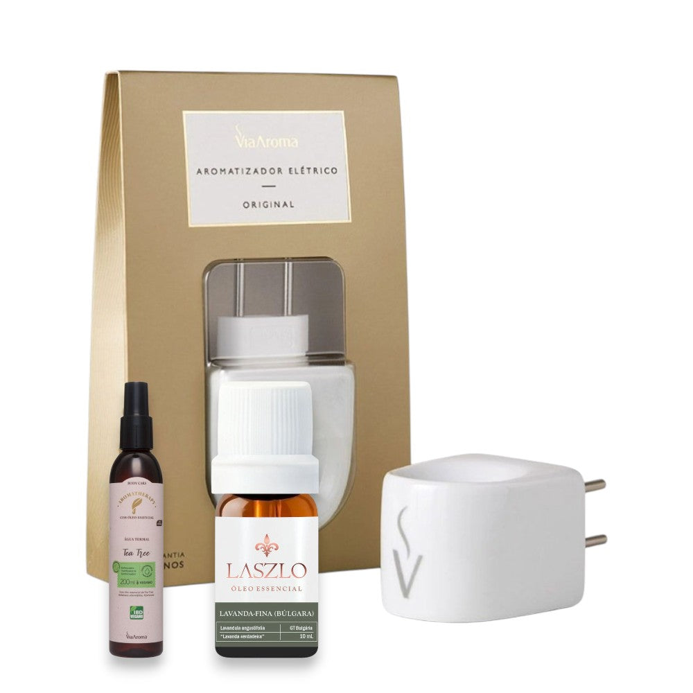 Kit Equilíbrio Duo (Tea Tree + Lavanda + Difusor)