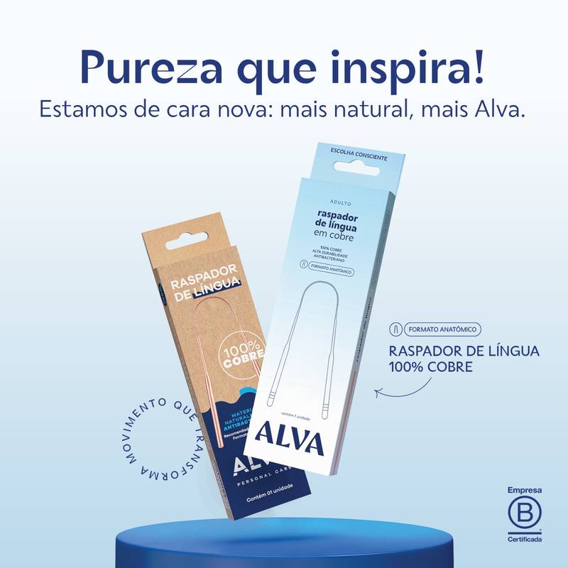 Raspador de Lingua de Cobre Alva