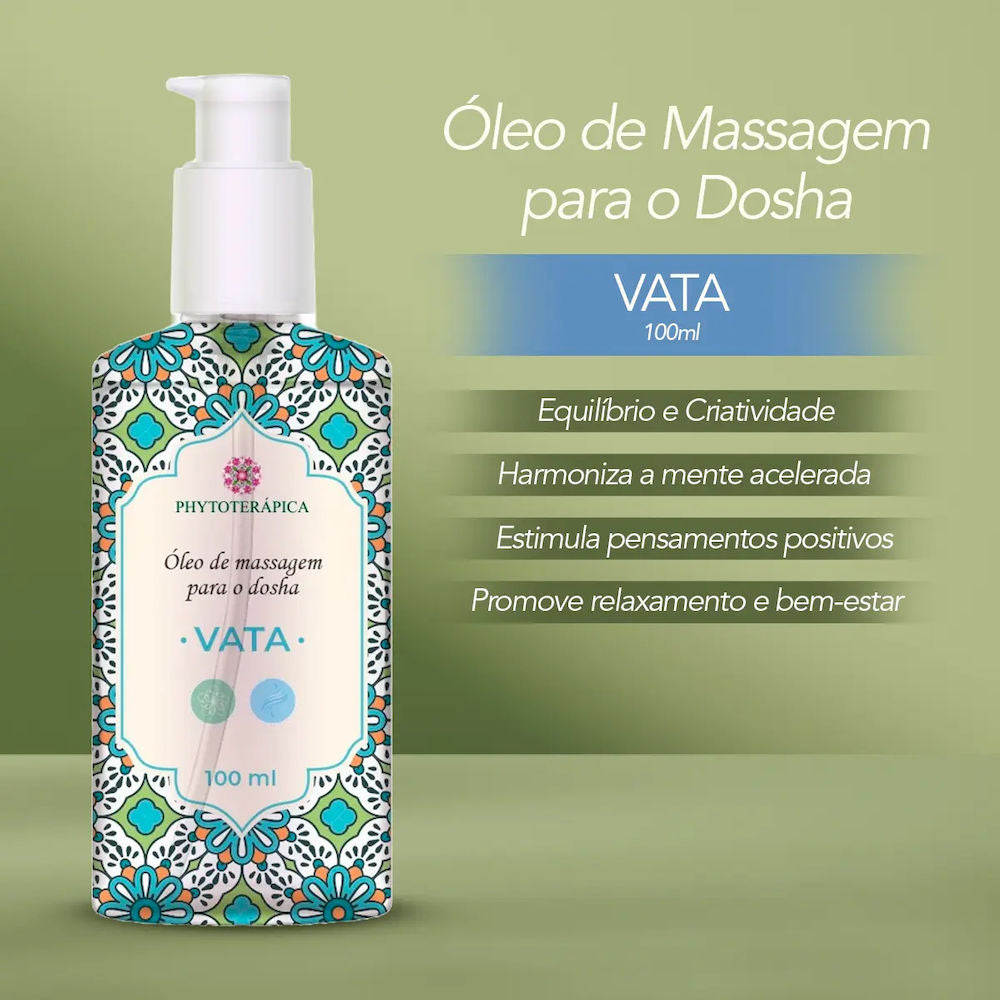 Óleo de Massagem Corporal Para Dosha Vata Phytoterápica 100ml