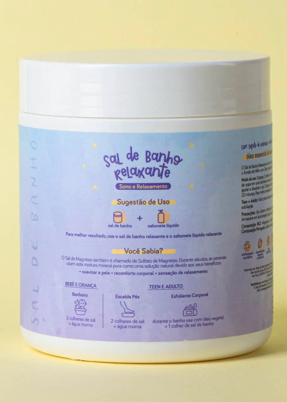 Sal de Banho Relaxante com Sal de Magnésio Verdi Natura 500ml