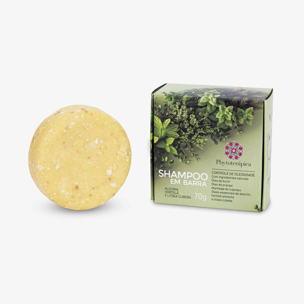Shampoo em Barra Alecrim, Hortelã e Litsea Cubeba 70g - Phytoterápica