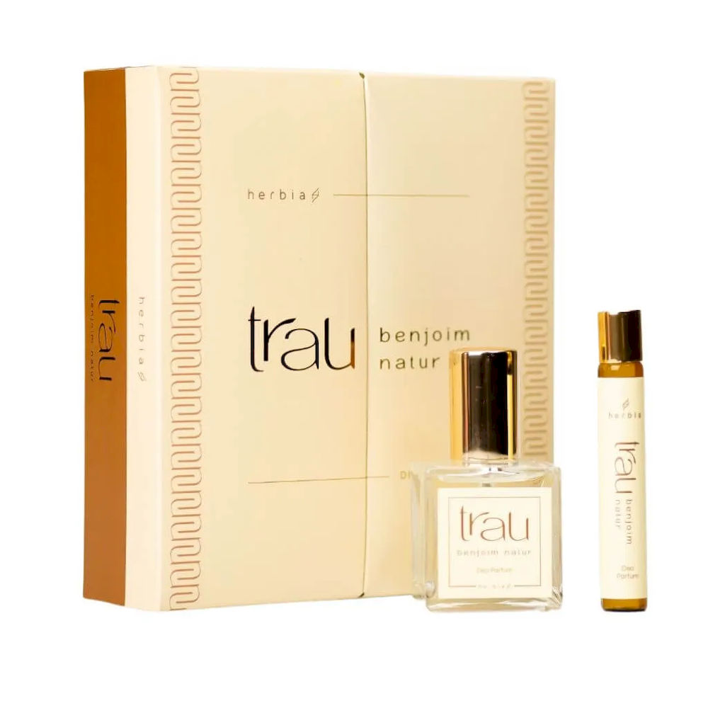 Kit Perfume Natural e Vegano Trau Benjoim - Spray 50ml + Roll-On 10ml