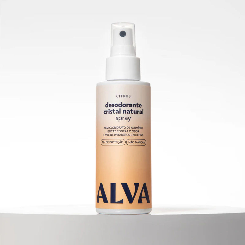 Desodorante Spray Cristal Natural Citrus Vegano 120ml Alva
