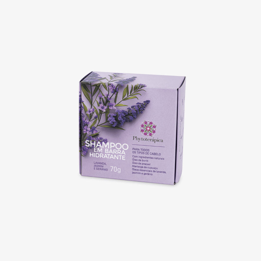 Shampoo em Barra Lavanda, Jasmim e Gerânio 70g - Phytoterápica
