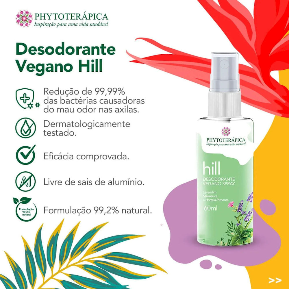 Desodorante Vegano Spray Hill Phytoterápica 60ml