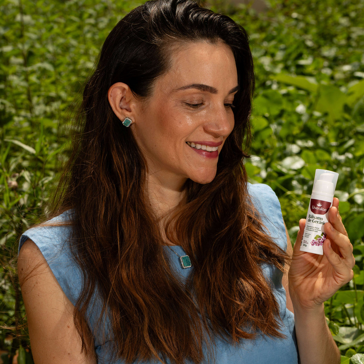 Balsamo de Geranio Livealoe 30g - Hidratante Facial Natural Pele Normal Mista