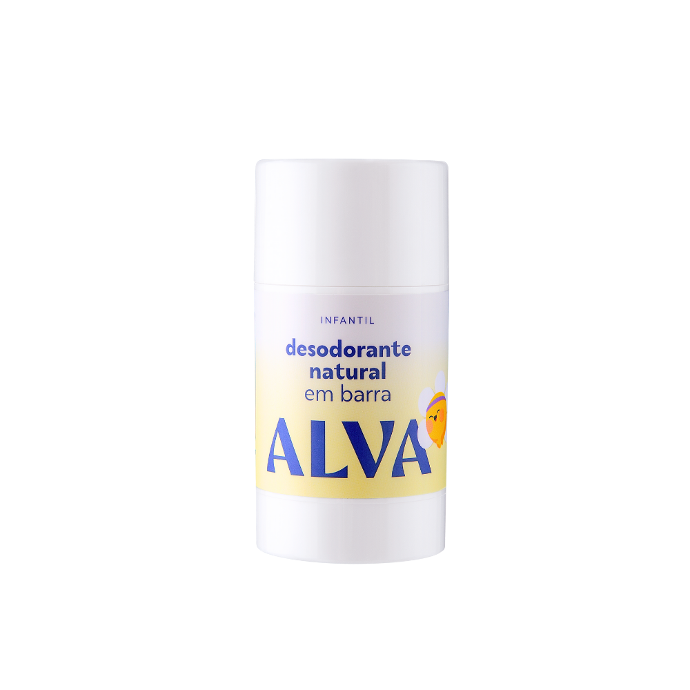 Desodorante em Barra Infantil Camomila Vegano 33g Alva – Proteção Natural e Delicada para Crianças