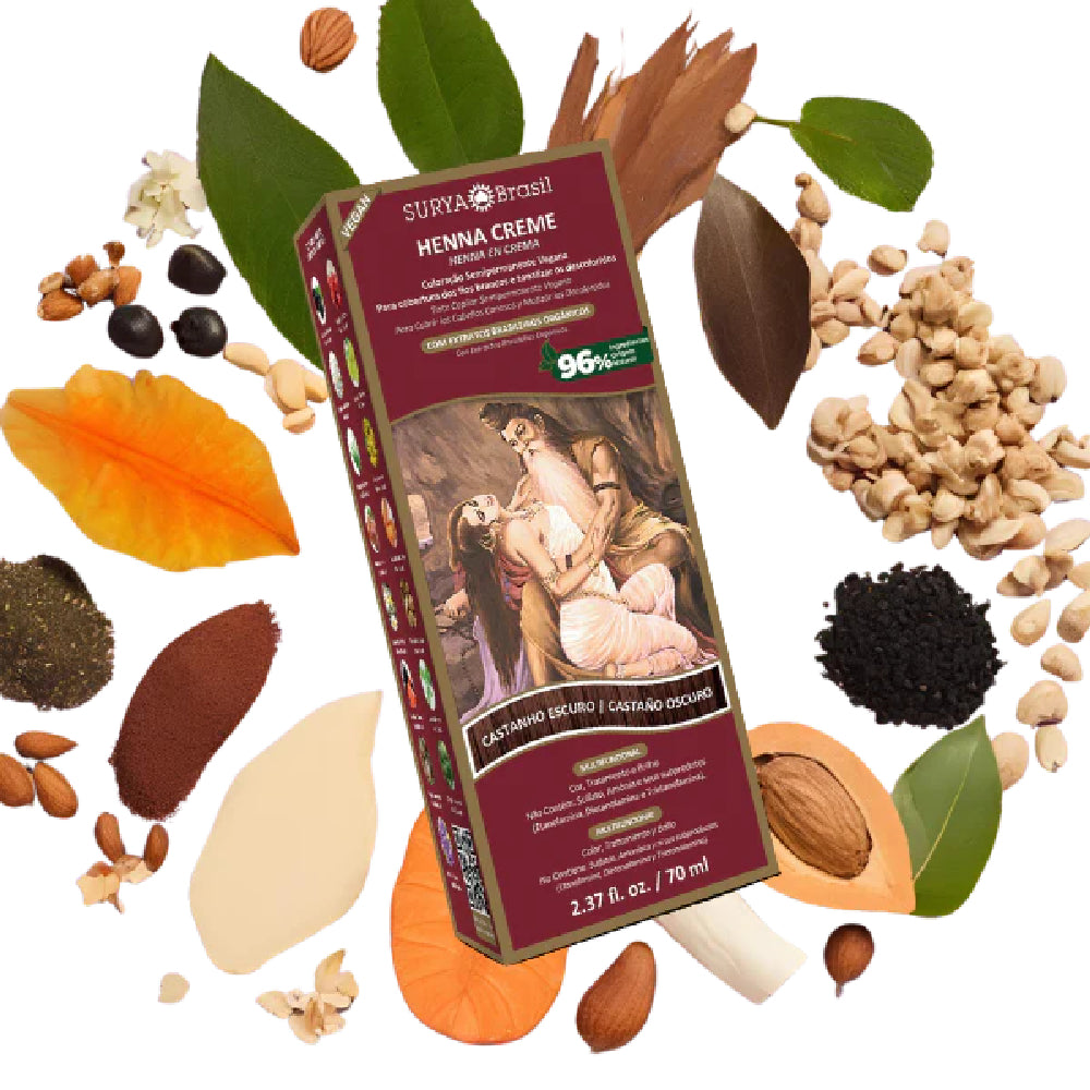 Henna Creme Castanho Escuro Surya Brasil 70ml