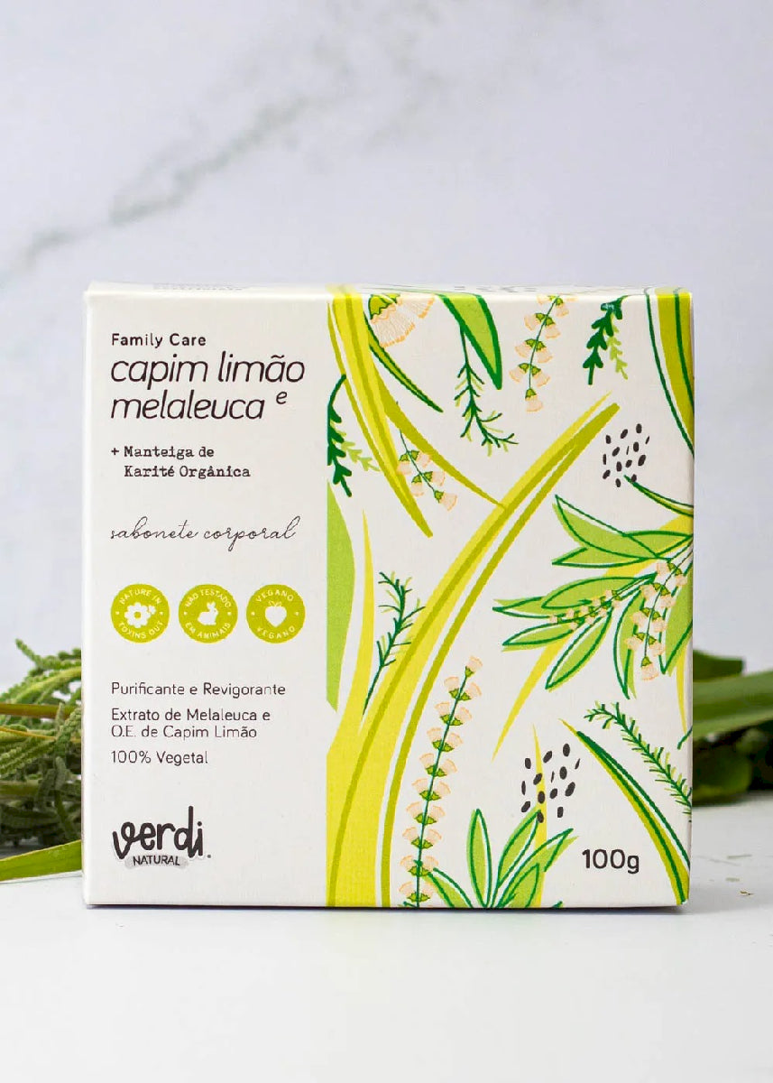 Sabonete Corporal Antisséptico Revigorante Melaleuca e Capim Limão