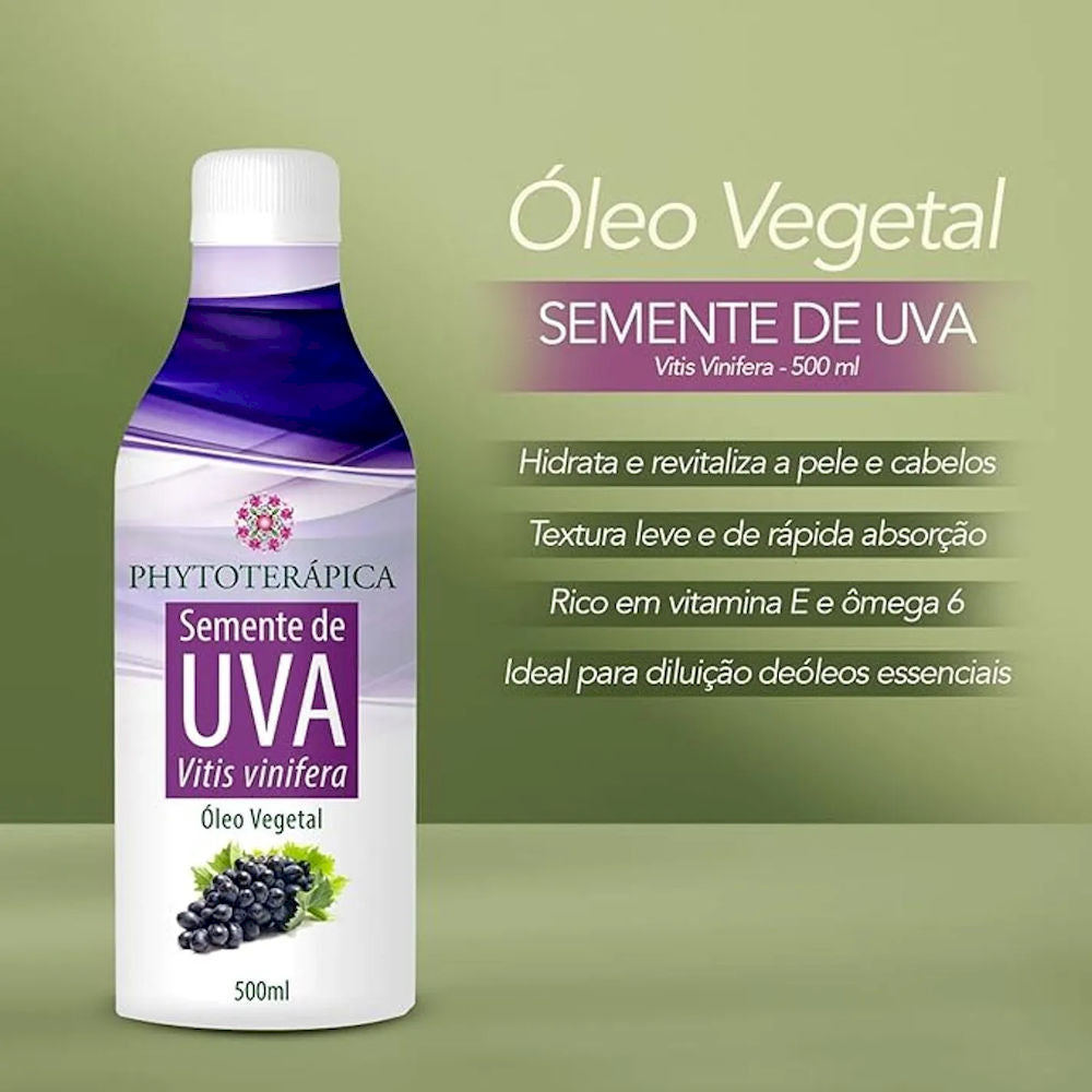 Óleo Vegetal de Semente de Uva Phytoterápica 500ml