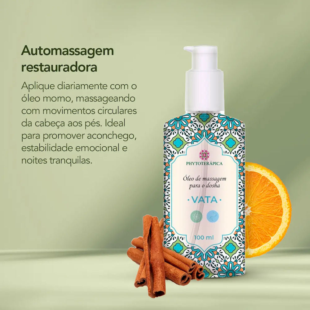 Óleo de Massagem Corporal Para Dosha Vata Phytoterápica 100ml