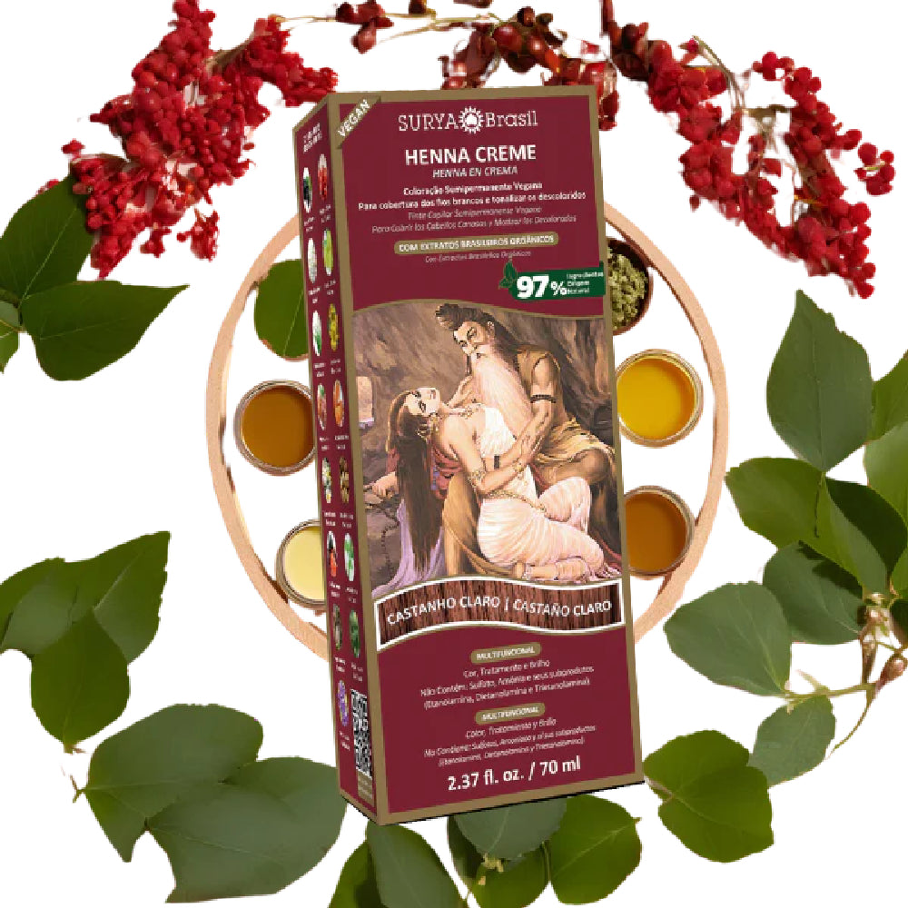 Henna Creme Castanho Claro Surya Brasil 70ml