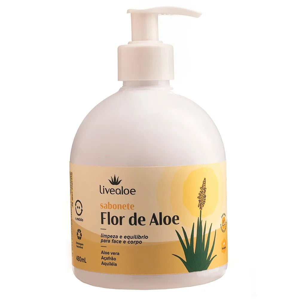 Sabonete Líquido Flor de Aloe Livealoe 480ml