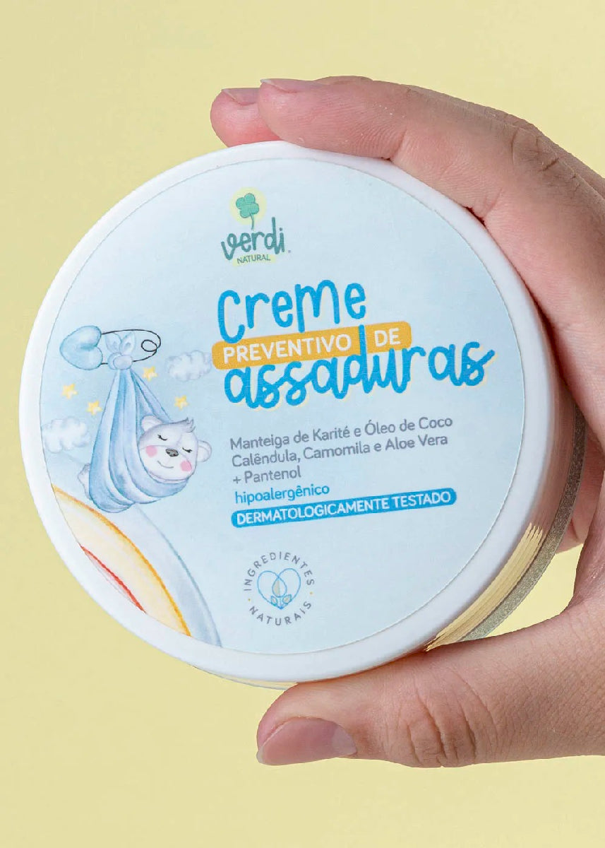 Creme Preventivo de Assaduras para Bebê Verdi Natural 150g