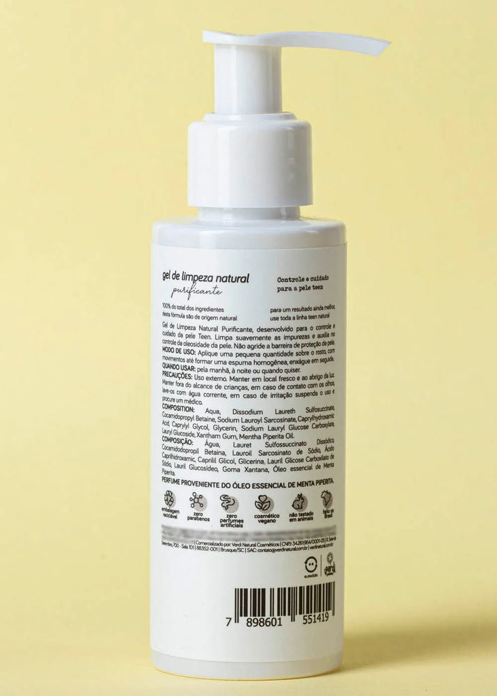 Gel de Limpeza Facial para Pele com Acne e Oleosa 120g - Verdi