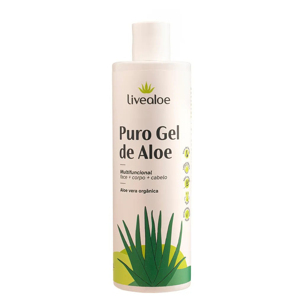 Puro Gel Natural Orgânico Aloe Vera Livealoe 500ml