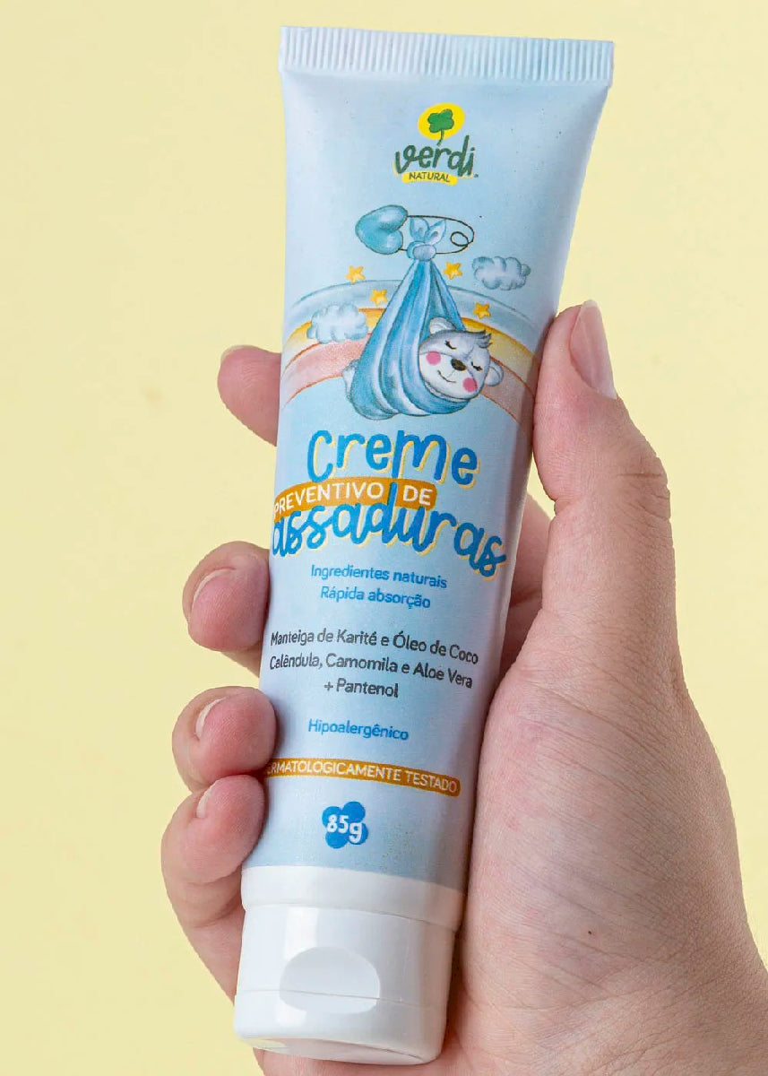 Creme Preventivo de Assaduras para Bebê Verdi Natural 85g