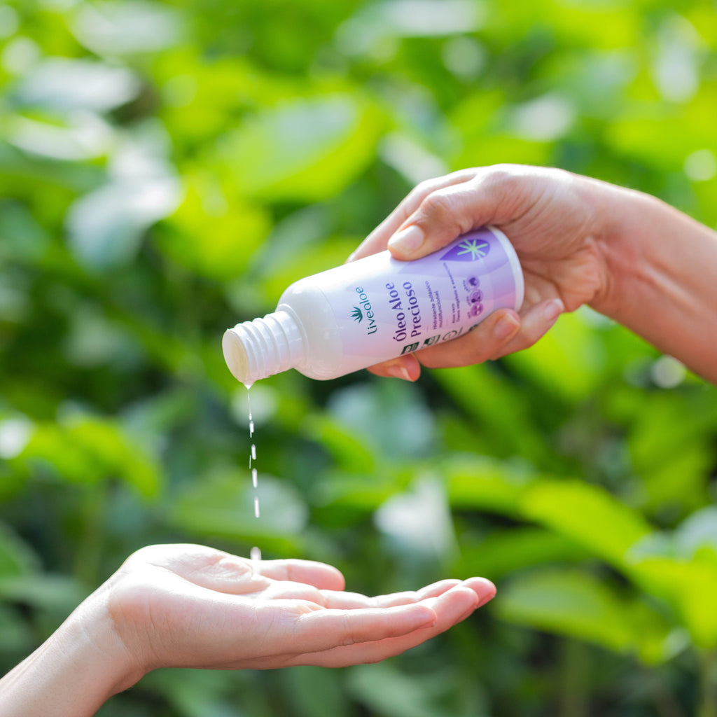 Oleo Aloe Precioso Livealoe 120ml - Oleo Bifasico Multifuncional Pele e Cabelo