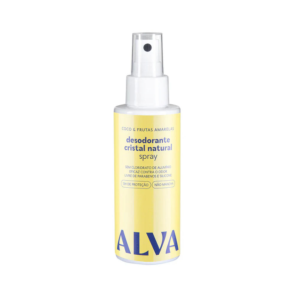 Desodorante Spray Cristal Coco e Frutas Amarelas 120ml - Alva