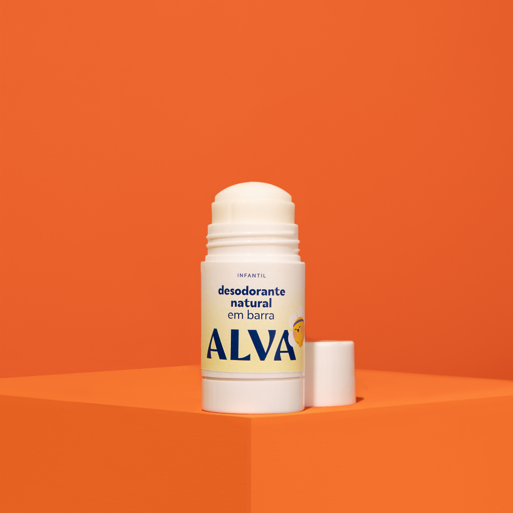 Desodorante em Barra Infantil Camomila Vegano 33g Alva – Proteção Natural e Delicada para Crianças