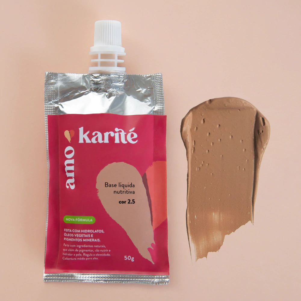 AmoKarité Base Líquida Nutritiva Natural 50g Tom AK 2.5
