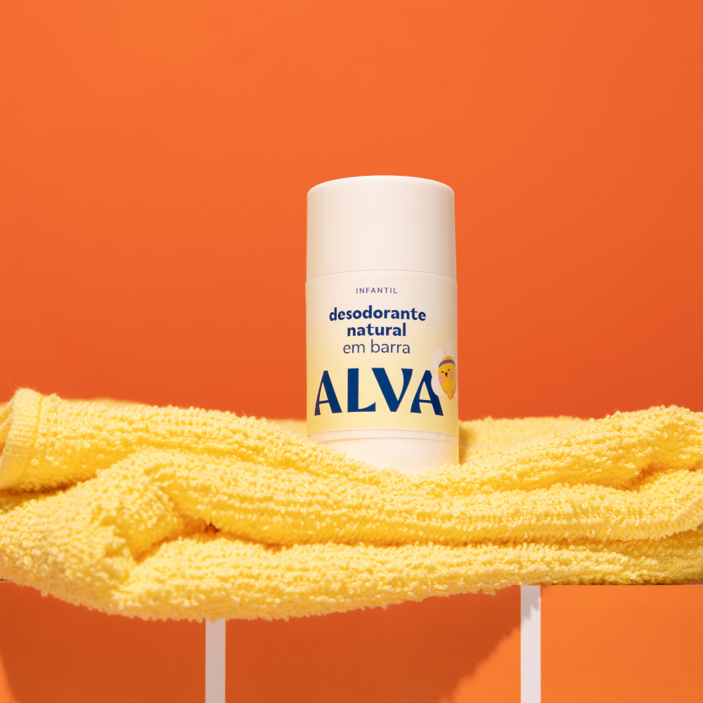 Desodorante em Barra Infantil Camomila Vegano 33g Alva – Proteção Natural e Delicada para Crianças