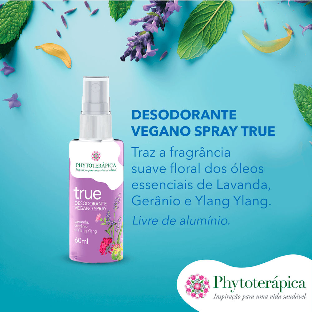 Desodorante Vegano Spray True Phytoterápica 60ml