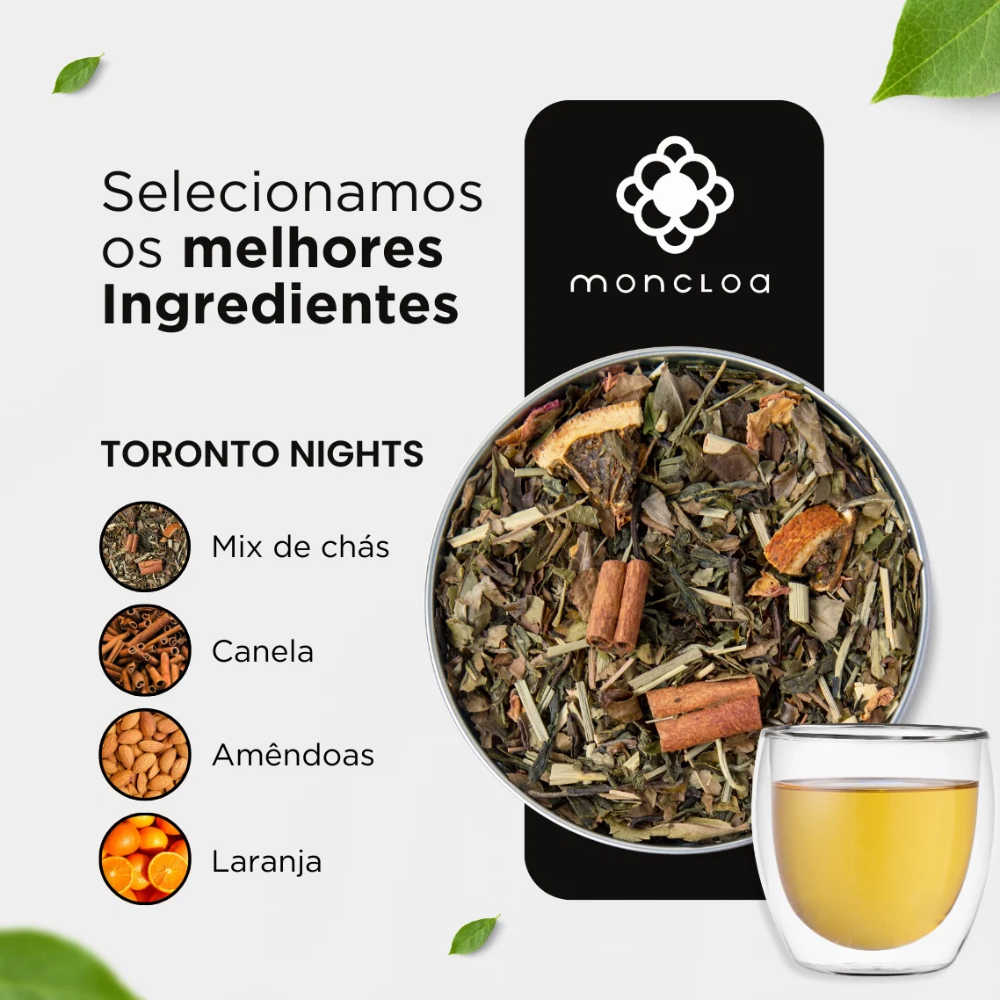 Chá Branco Toronto Nights Moncloa Mini Lata 15g