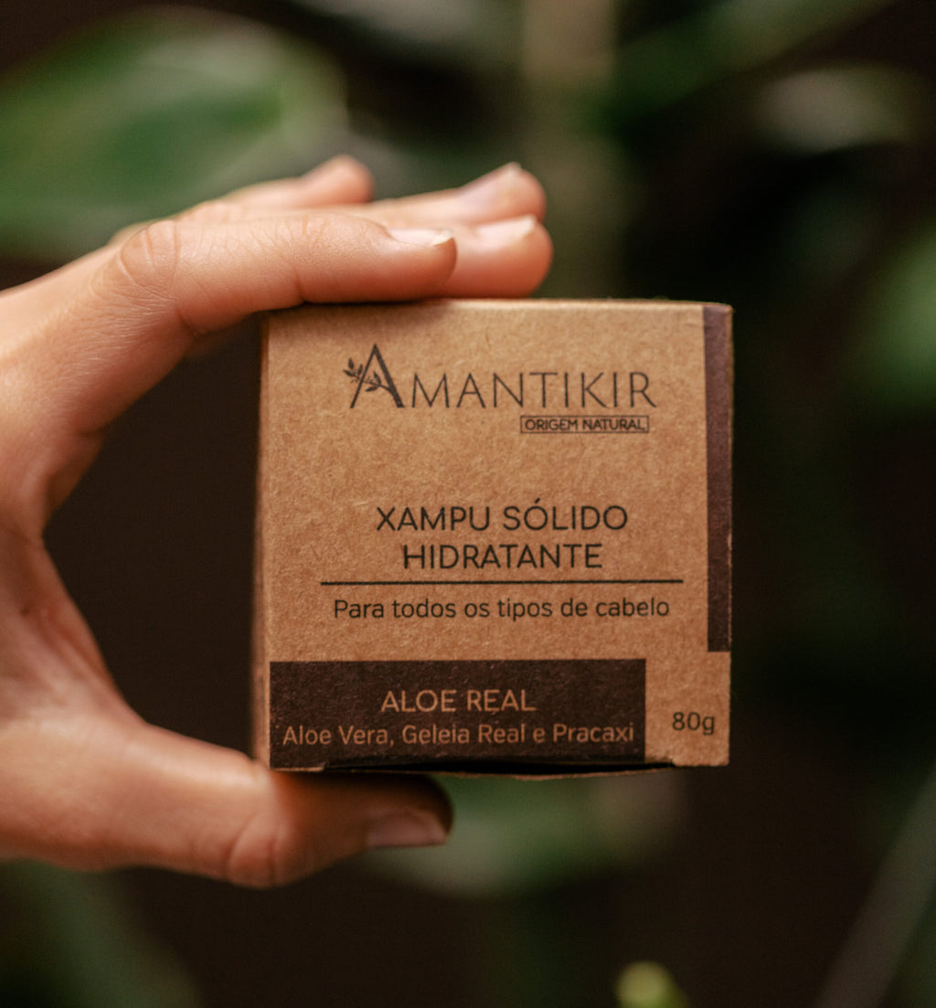 Kit Xampu + Condicionador Sólido Hidratante Aloe Real - Amantikir