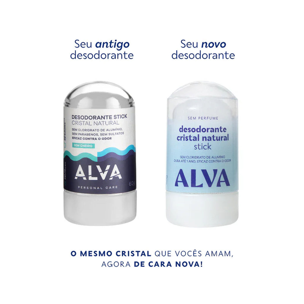 Desodorante Cristal Stick Vegano Alva 60g