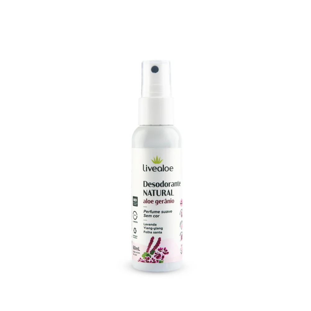 DESODORANTE NATURAL ALOE GERANIO 60ML Livealoe