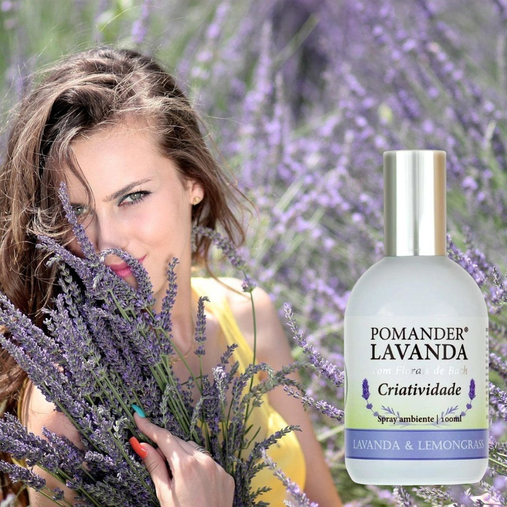 Spray Ambiente Lavanda e Lemongrass Criatividade 100ml - Pomander