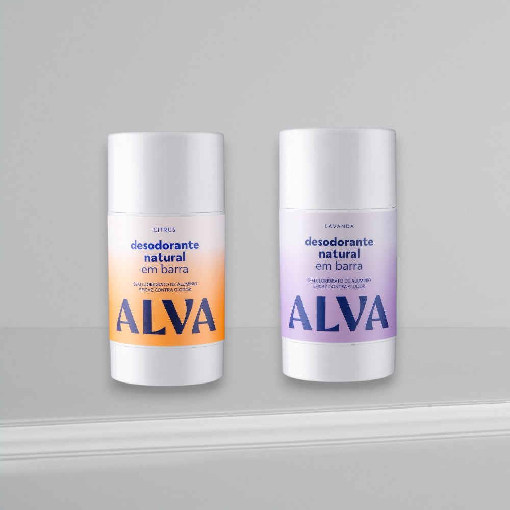 Kit Duo Desodorante em Barra Alva - Lavanda e Citrus Vegano