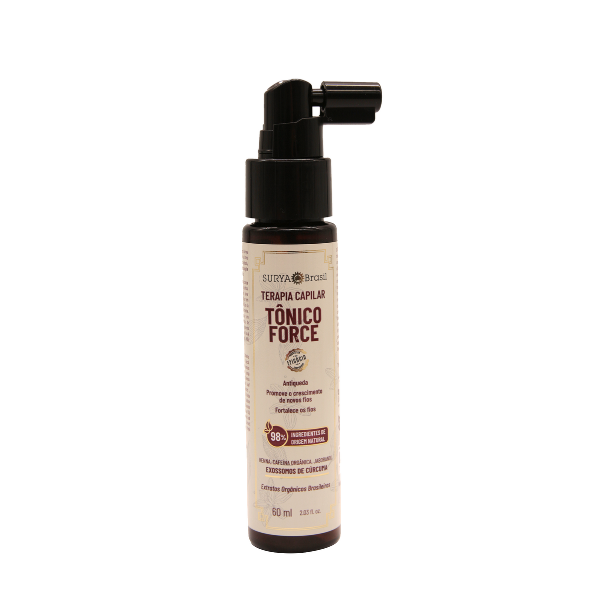Tônico Force Capilar Surya Brasil 60ml - Crescimento e Antiqueda Sem Enxágue